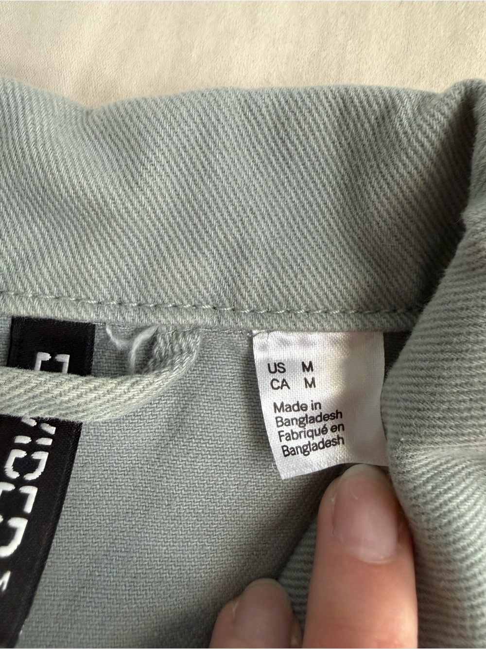 Light Sage Button-Front Jean Jacket - Picture 4 of 4